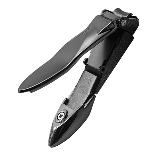 Nail Clippers for Men with Catcher - Heavy Duty Razor-Sharp Self-Collecting Nail Cutter, Ergonomic Lever for Fingernails & Toenails, Ideal Gift for Men & Grooming Gifts